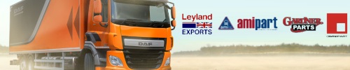 Brand logos for Leyland Exports, Gardner Parts, Amipart, Omnipart